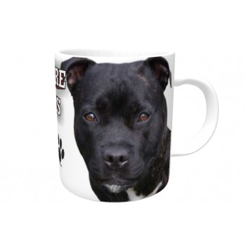 Staffordshire bull terrier (Black) DOG Ceramic Mug 10fl oz   240