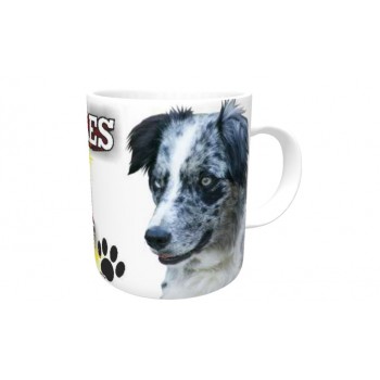 Border Collie Blue Merle  DOG Ceramic Mug 10fl oz   34