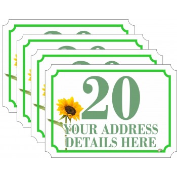 Personalised A6 Wheelie Bin Stickers SET of 4 (matching) FLOWER DESIGN Personalised A6 Wheelie Bin Stickers SET of 4 (matching) FLOWER DESIGN