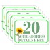 Personalised A6 Wheelie Bin Stickers SET of 4 (matching) FLOWER DESIGN Personalised A6 Wheelie Bin Stickers SET of 4 (matching) FLOWER DESIGN