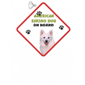 American Eskimo  Hanging Car Sign   10