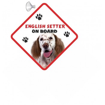 English Setter (brown/white)  Hanging Car Sign   103