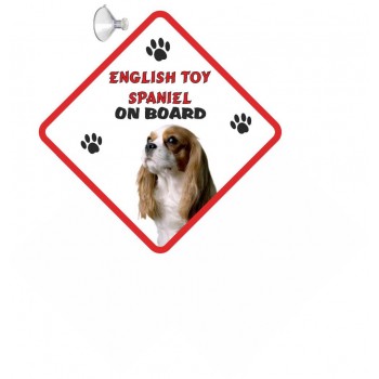 English Toy Spaniel (LIV & WT)  Hanging Car Sign   105