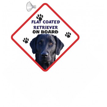 Flat Coated Retriever (Black) Hanging Car Sign   108