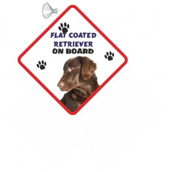 Flat Coated Retriever (Brown)  Hanging Car Sign   109