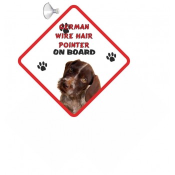 German wire haired pointer Hanging Car Sign   116