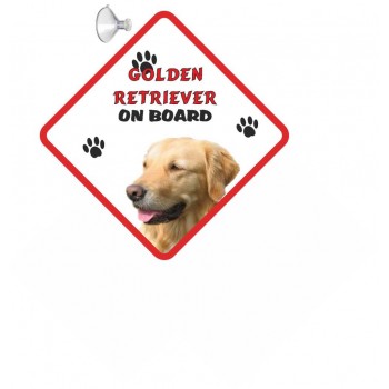 Golden Retriever Hanging Car Sign   118
