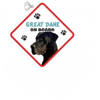 Great Dane (Black) Hanging Car Sign   121