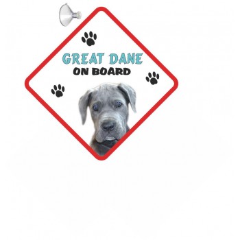 Great Dane (Blue) Hanging Car Sign   122