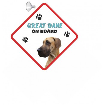 Great Dane (Fawn) Hanging Car Sign   123