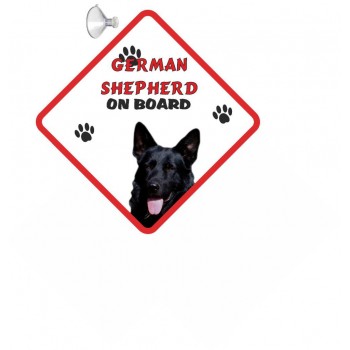 German Shepherd (Black) Hanging Car Sign   129