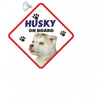 Husky (Red Puppy) Hanging Car Sign   136