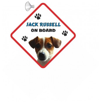 Jack Russell (WT & BR) Hanging Car Sign   145