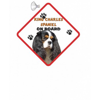 King Charles Spaniel (Tri Colour)  Hanging Car Sign   153