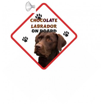 Labrador (Chocolate)  Hanging Car Sign   159