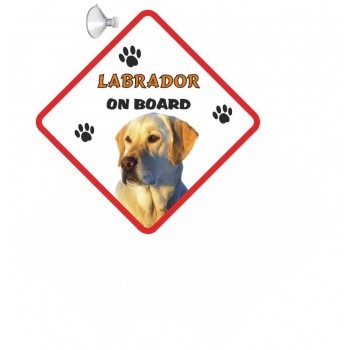 Labrador (Gold) Hanging Car Sign   160