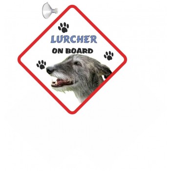 Lurcher (Hairy)  Hanging Car Sign   164