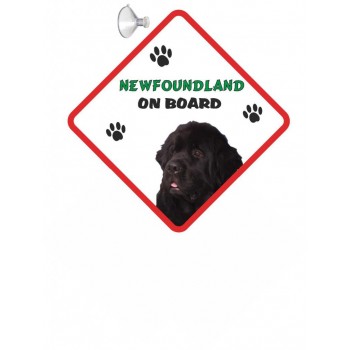 Newfoundland (Black) Hanging Car Sign   175
