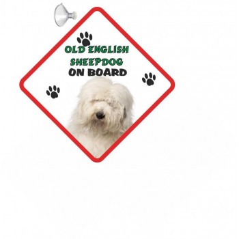 Old English Sheepdog  (2) Hanging Car Sign   181