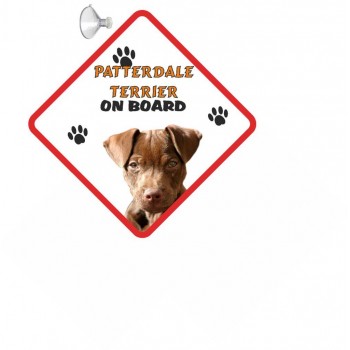 Patterdale Terrier (brown) Hanging Car Sign   185