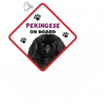 Pekingese (Black) Hanging Car Sign   186