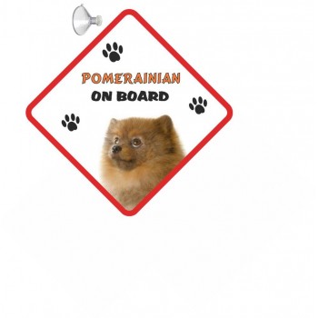 Pomeranian (Brown)Hanging Car Sign   189