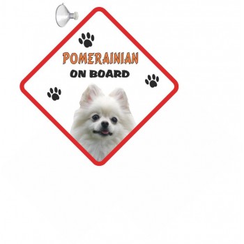 Pomeranian (White)Hanging Car Sign   190