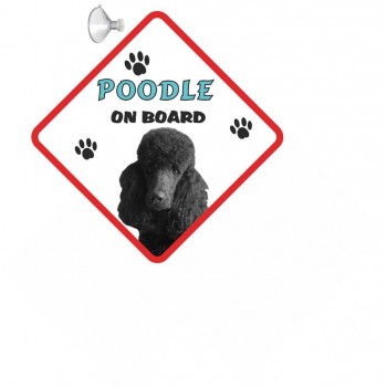 Poodle (Standard Brown)  Hanging Car Sign   195