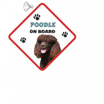 Poodle (standard Grey) Hanging Car Sign   196