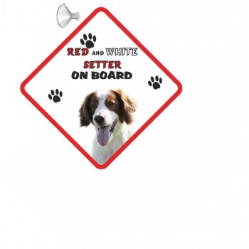 Red & white Setter Hanging Car Sign   202