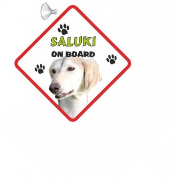 Saluki (White)Hanging Car Sign   210