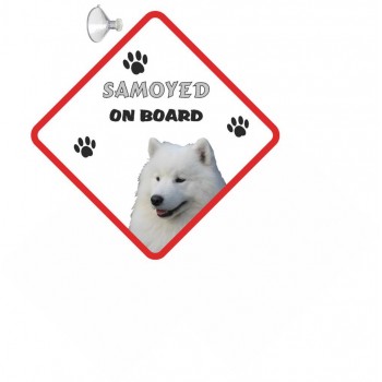 Samoyed (head shot)Hanging Car Sign   211