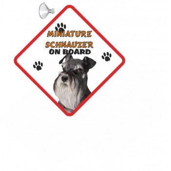Miniature Schnauzer  Hanging Car Sign   214