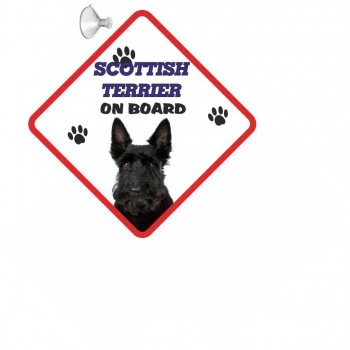 Scottie (scottish highland terrier) Hanging Car Sign   217