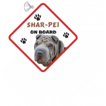 Shar Pei (Blue) Hanging Car Sign   219