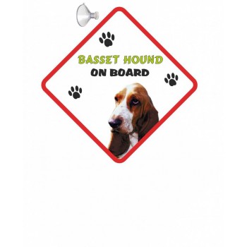Basset Hound  Hanging Car Sign   22