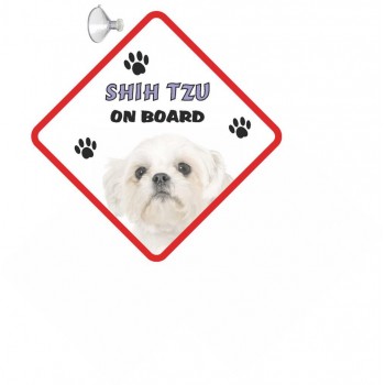 Shih tzu (White) Hanging Car Sign   230