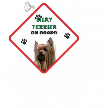 Silky Terrier Hanging Car Sign   231