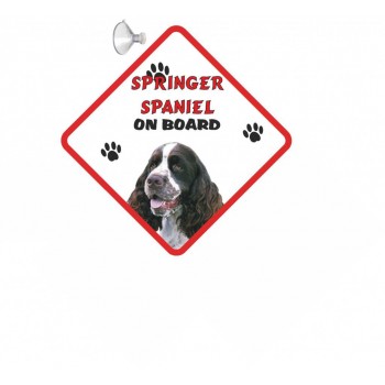 Springer Spaniel (brown & White)Hanging Car Sign   238