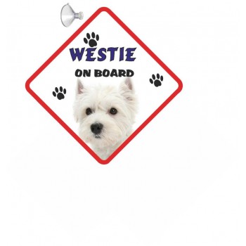 West Highland terrier (Westie) Hanging Car Sign   253
