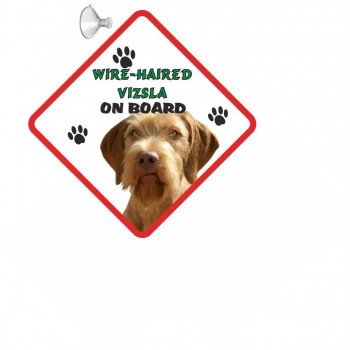 Wire Haired Vizsla Hanging Car Sign   258
