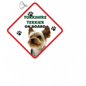 Yorkshire terrier (Ears) Hanging Car Sign   259