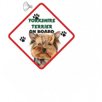 Yorkshire Terrier (Scruffy) Hanging Car Sign   261