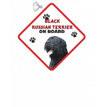 Black Russian Terrier Hanging Car Sign   32