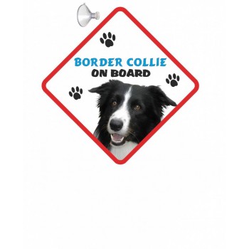 Border Collie Hanging Car Sign   35