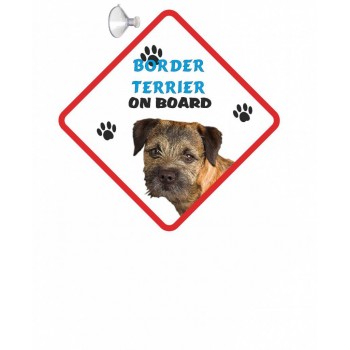 Border Terrier (head shot) Hanging Car Sign   36