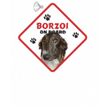 Borzoi Brindle Hanging Car Sign   37