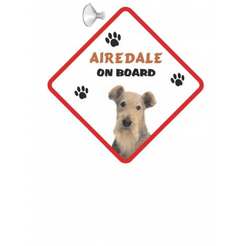 Airedale Terrier Hanging Car Sign   4