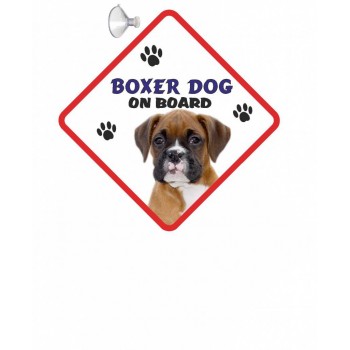Boxer (young)  Hanging Car Sign   43