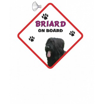 Briard (Black)  Hanging Car Sign   46